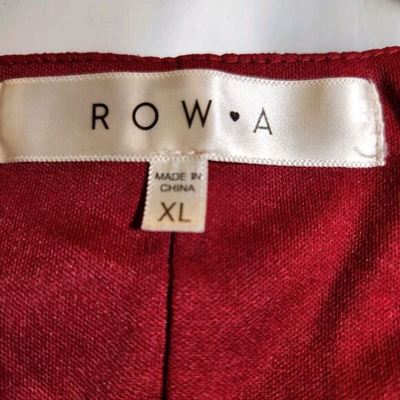 Row A XL $175 Burgundy Hydrangea Floral Wrap Mini Dress Cottagecore Chic - Picture 7 of 11